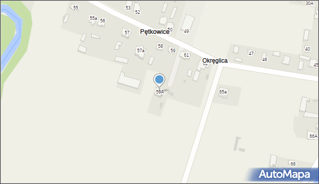 Pętkowice, Pętkowice, 59A, mapa Pętkowice