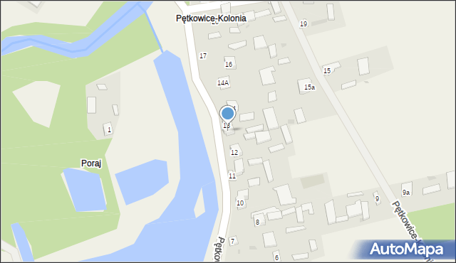 Pętkowice, Pętkowice-Kolonia, 13a, mapa Pętkowice