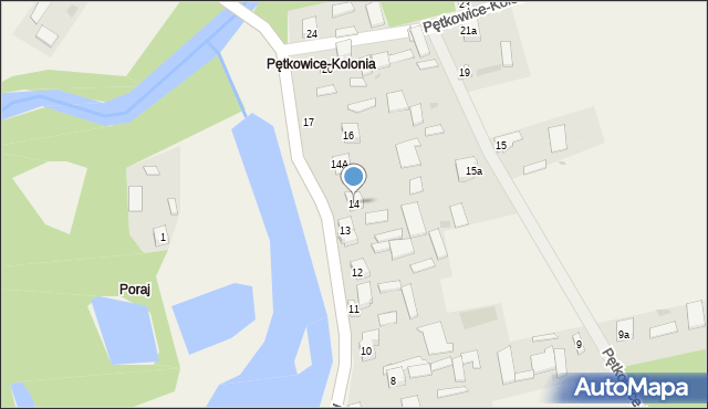 Pętkowice, Pętkowice-Kolonia, 14, mapa Pętkowice