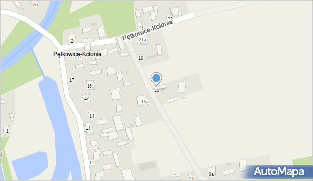 Pętkowice, Pętkowice-Kolonia, 15, mapa Pętkowice