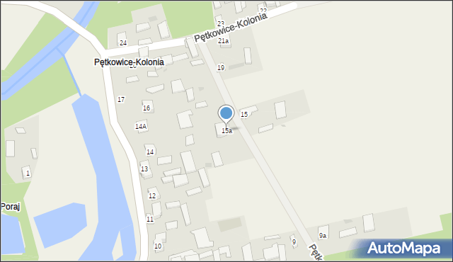 Pętkowice, Pętkowice-Kolonia, 15a, mapa Pętkowice