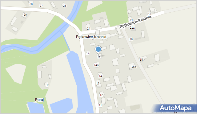 Pętkowice, Pętkowice-Kolonia, 16, mapa Pętkowice