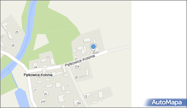 Pętkowice, Pętkowice-Kolonia, 22, mapa Pętkowice