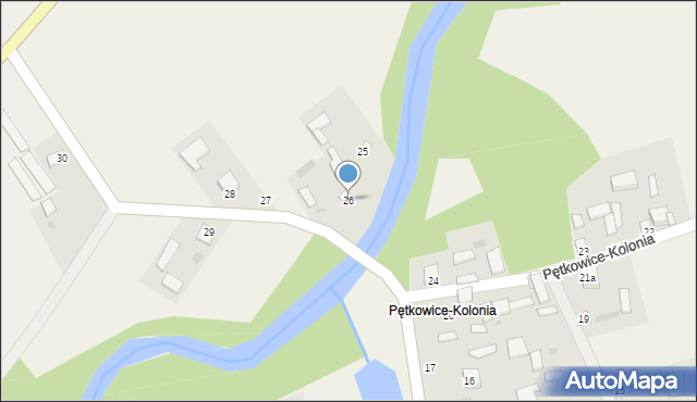 Pętkowice, Pętkowice-Kolonia, 26, mapa Pętkowice