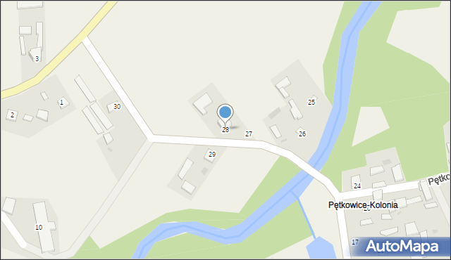 Pętkowice, Pętkowice-Kolonia, 28, mapa Pętkowice