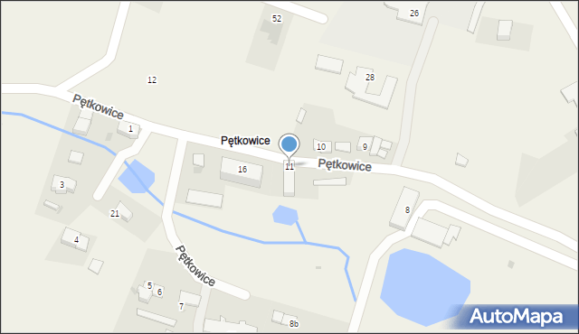 Pętkowice, Pętkowice, 11, mapa Pętkowice