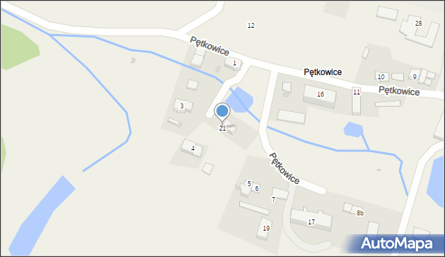 Pętkowice, Pętkowice, 21, mapa Pętkowice