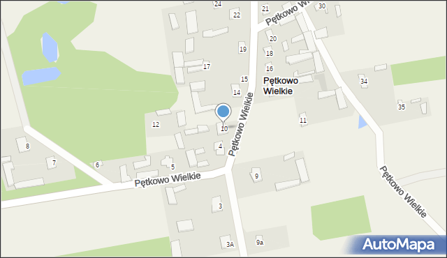 Pętkowo Wielkie, Pętkowo Wielkie, 10, mapa Pętkowo Wielkie