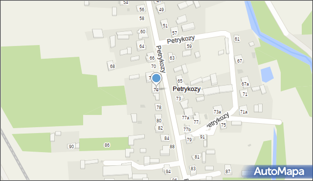 Petrykozy, Petrykozy, 74, mapa Petrykozy