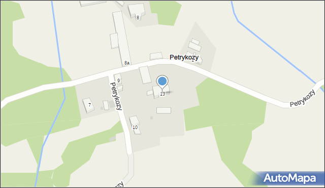 Petrykozy, Petrykozy, 13, mapa Petrykozy