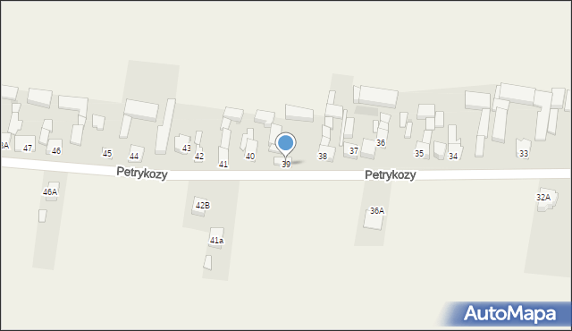 Petrykozy, Petrykozy, 39, mapa Petrykozy