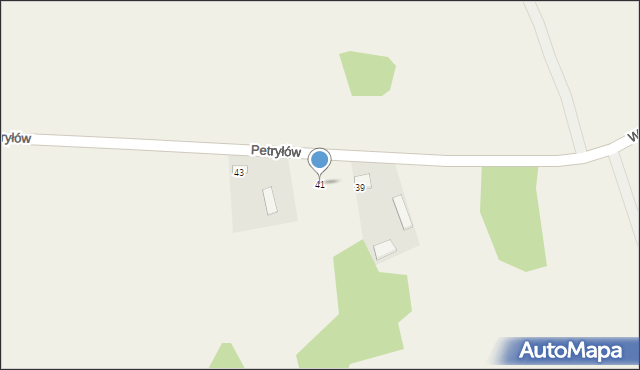 Petryłów, Petryłów, 41, mapa Petryłów