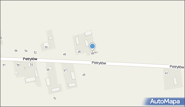 Petryłów, Petryłów, 44, mapa Petryłów