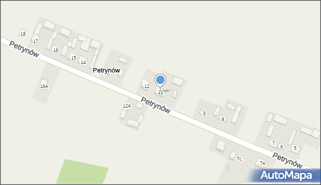 Petrynów, Petrynów, 11, mapa Petrynów
