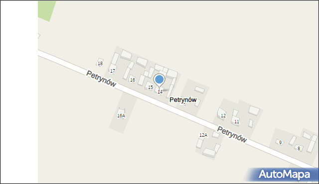 Petrynów, Petrynów, 14, mapa Petrynów