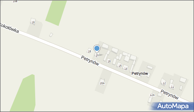 Petrynów, Petrynów, 17, mapa Petrynów