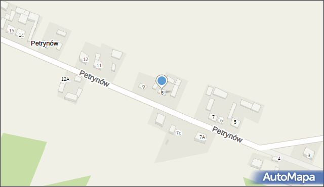 Petrynów, Petrynów, 8, mapa Petrynów