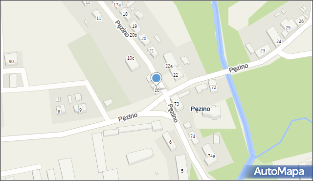 Pęzino, Pęzino, 10, mapa Pęzino