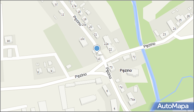 Pęzino, Pęzino, 10a, mapa Pęzino