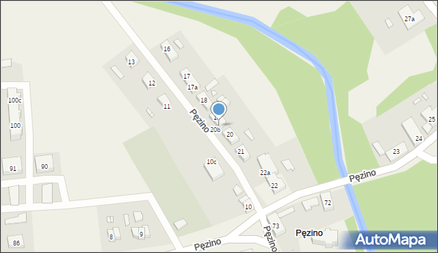 Pęzino, Pęzino, 19a, mapa Pęzino