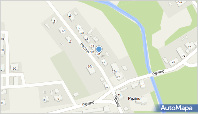 Pęzino, Pęzino, 20a, mapa Pęzino