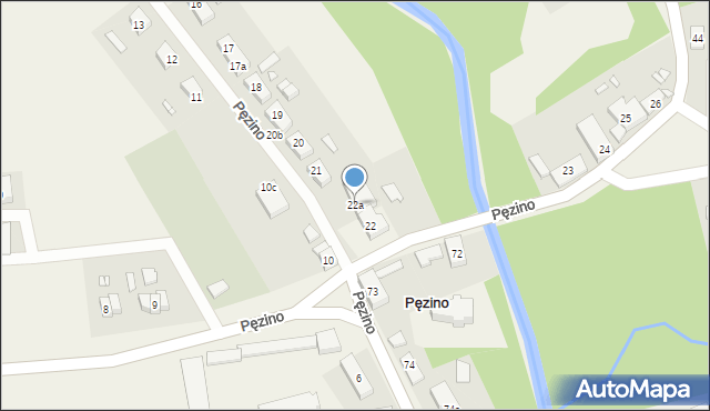 Pęzino, Pęzino, 22a, mapa Pęzino