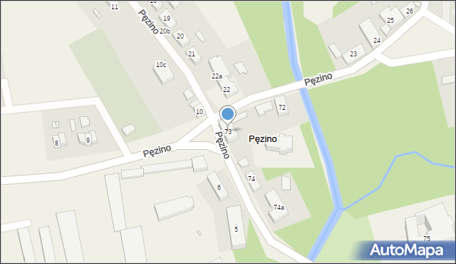 Pęzino, Pęzino, 73, mapa Pęzino