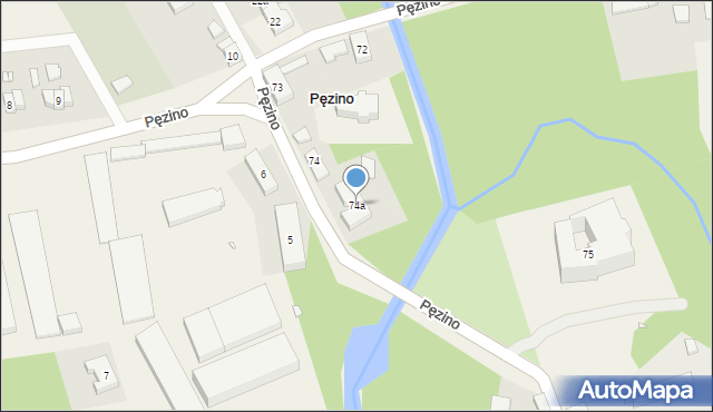 Pęzino, Pęzino, 74a, mapa Pęzino