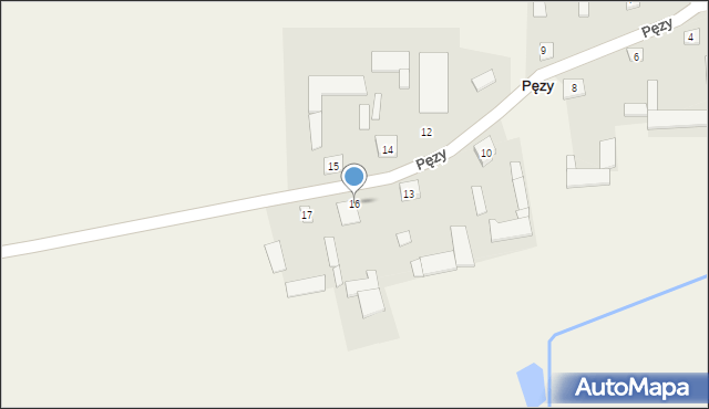 Pęzy, Pęzy, 16, mapa Pęzy