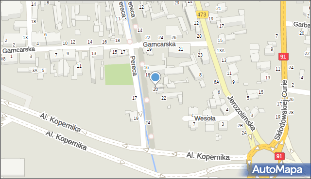 Piotrków Trybunalski, Pereca Leona, 20, mapa Piotrków Trybunalski