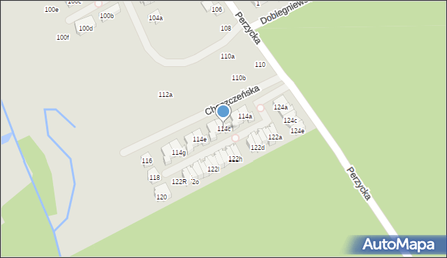 Poznań, Perzycka, 114c, mapa Poznania