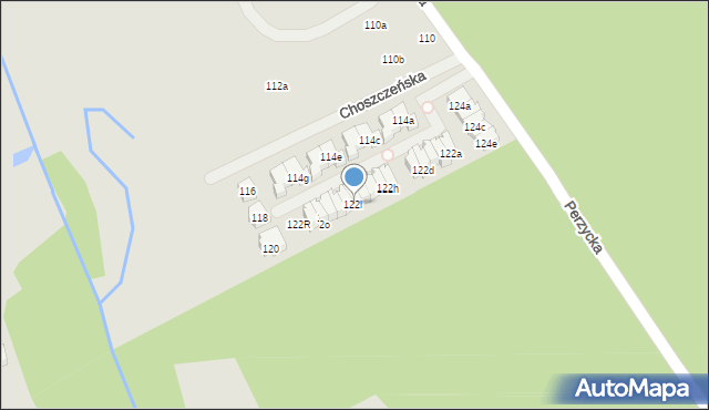 Poznań, Perzycka, 122l, mapa Poznania