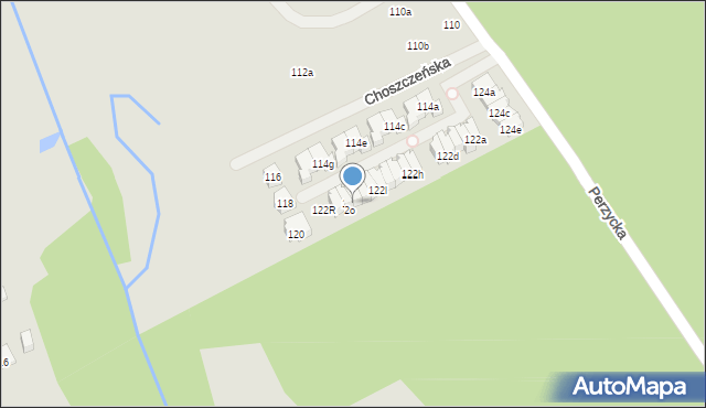 Poznań, Perzycka, 122n, mapa Poznania