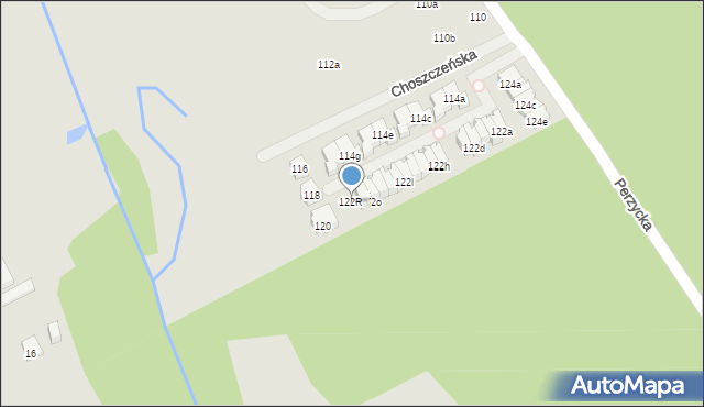 Poznań, Perzycka, 122s, mapa Poznania