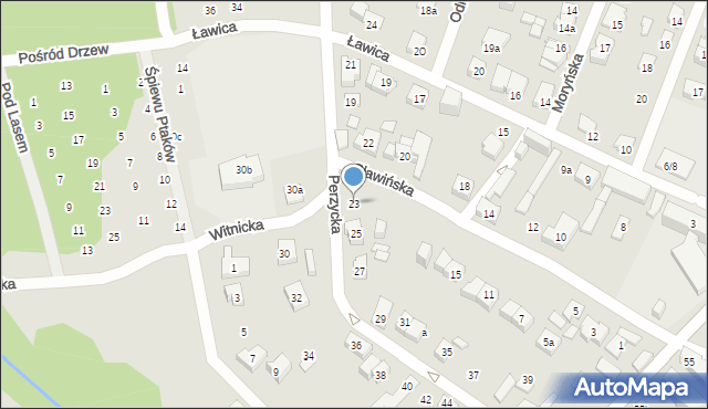 Poznań, Perzycka, 23, mapa Poznania