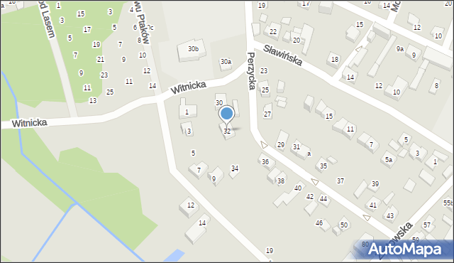 Poznań, Perzycka, 32, mapa Poznania