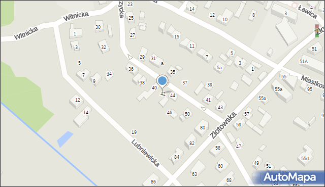 Poznań, Perzycka, 42, mapa Poznania