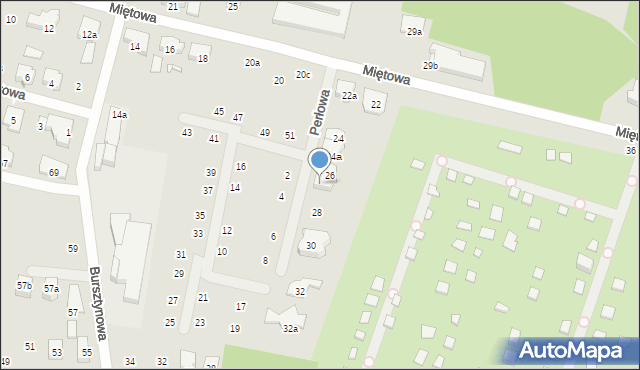 Poznań, Perłowa, 7, mapa Poznania