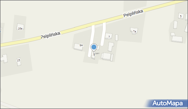 Rudno, Pelplińska, 9, mapa Rudno