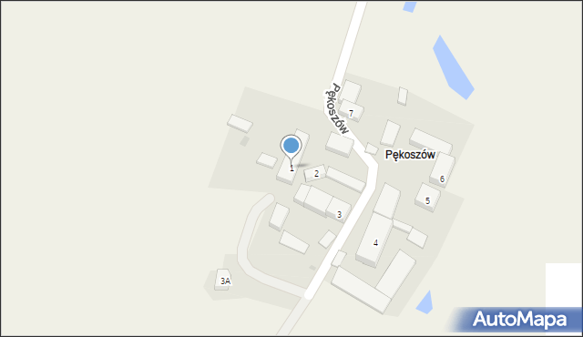 Skidniów, Pękoszów, 1, mapa Skidniów