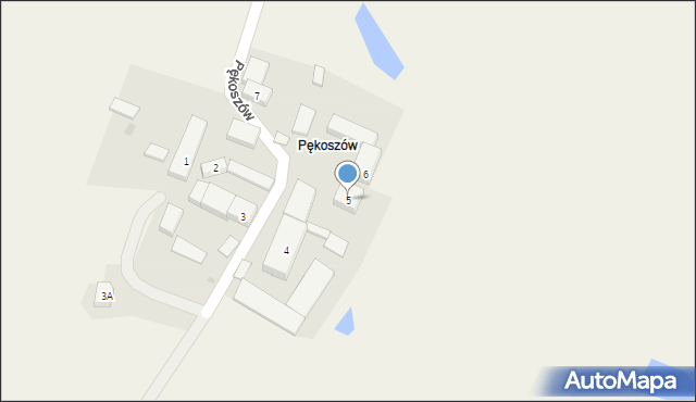 Skidniów, Pękoszów, 5, mapa Skidniów