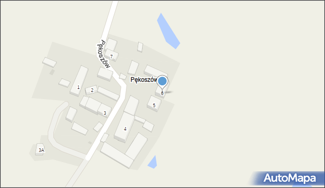 Skidniów, Pękoszów, 6, mapa Skidniów