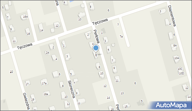 Sobin, Perłowa, 6, mapa Sobin