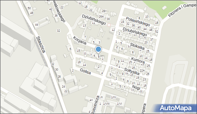 Sosnowiec, Perzyńskiego Wincentego, 3, mapa Sosnowca