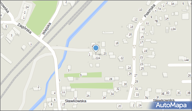 Sosnowiec, Pekińska, 20, mapa Sosnowca