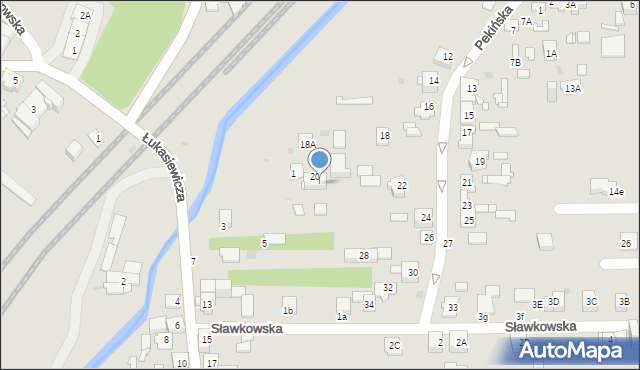 Sosnowiec, Pekińska, 22A, mapa Sosnowca