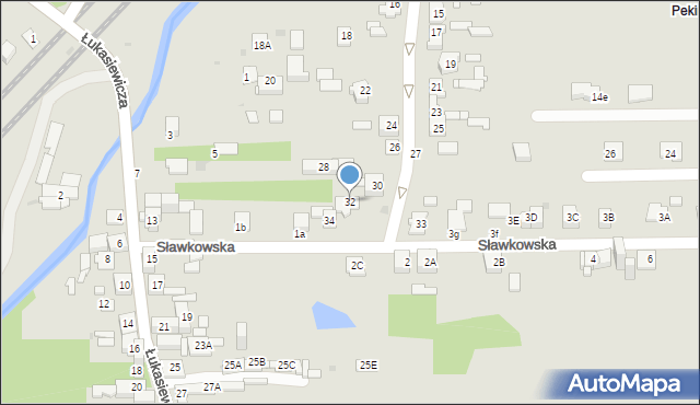 Sosnowiec, Pekińska, 32, mapa Sosnowca