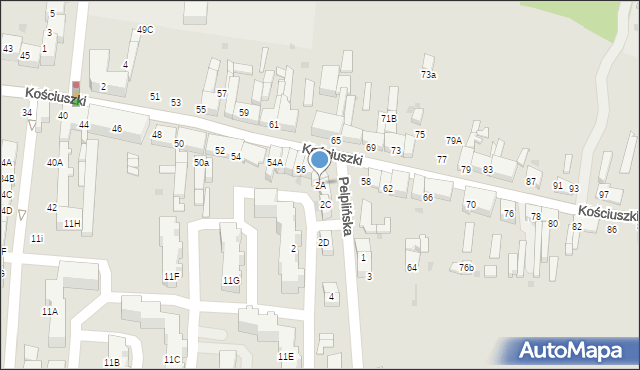 Starogard Gdański, Pelplińska, 2A, mapa Starogard Gdański