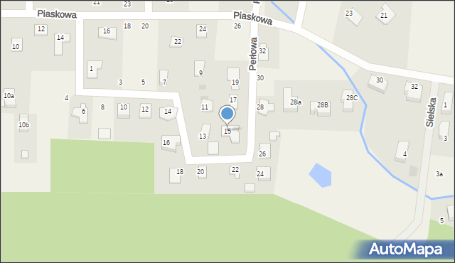 Stawiguda, Perłowa, 15, mapa Stawiguda