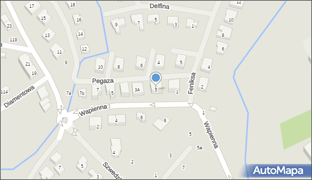 Szczecin, Pegaza, 3, mapa Szczecina